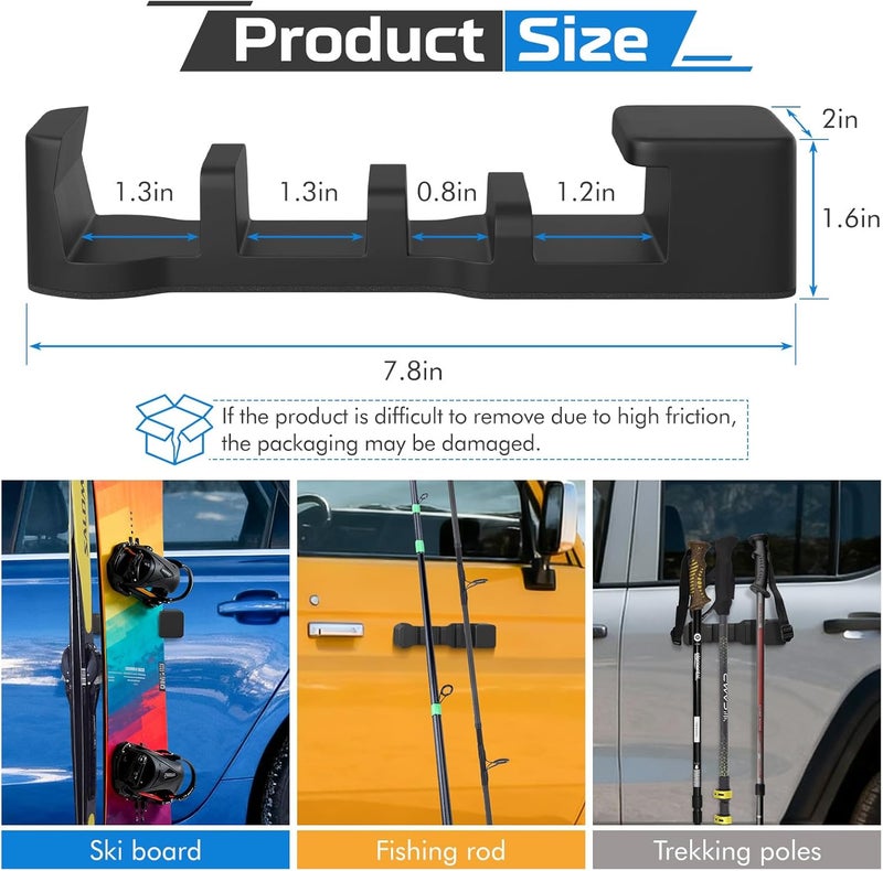 MIPON Magnetic Ski Snowboard Vehicle Mountr & Fishing Rod Holde for Car Truck Bed Boat Wall Garage Door,Protection You Vehicle Paint - Image 2